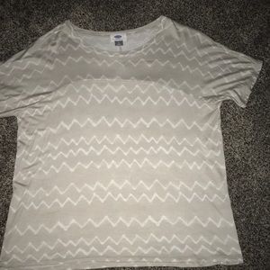 Patterned shirt.